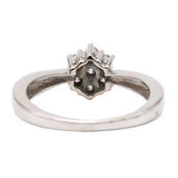 Bague Marguerite en or blanc et diamants