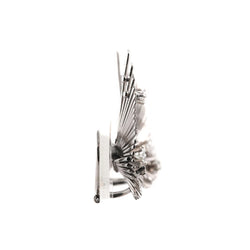 White Gold and Diamond Clip-On Earrings