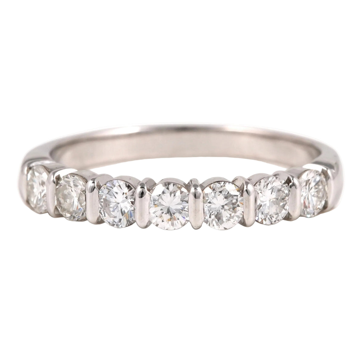 White Gold and Diamond Wedding Band