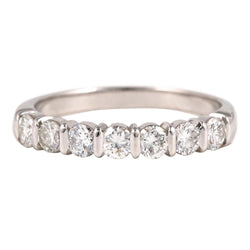 White Gold and Diamond Wedding Band