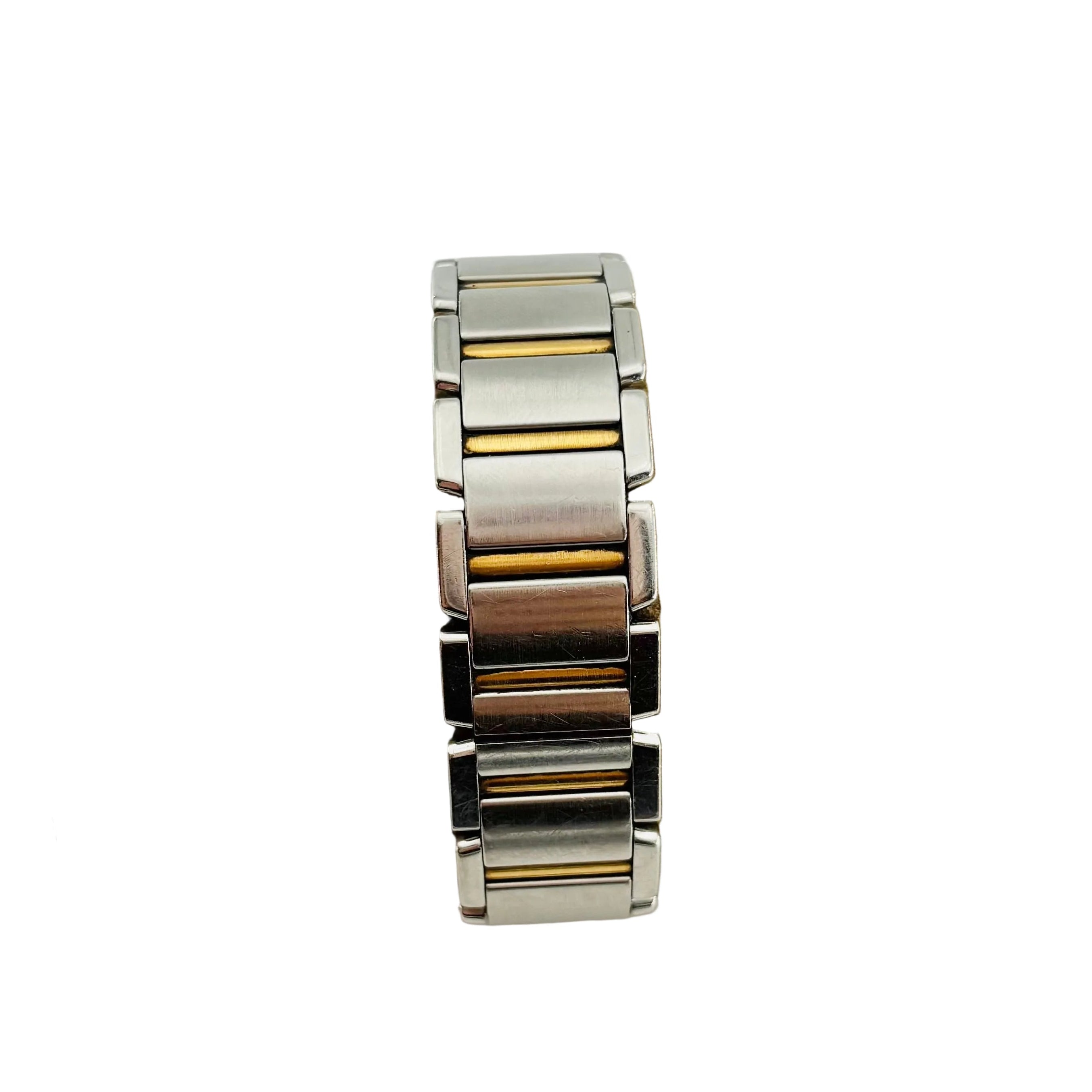CARTIER "Tank Française" watch in yellow gold and stainless steel