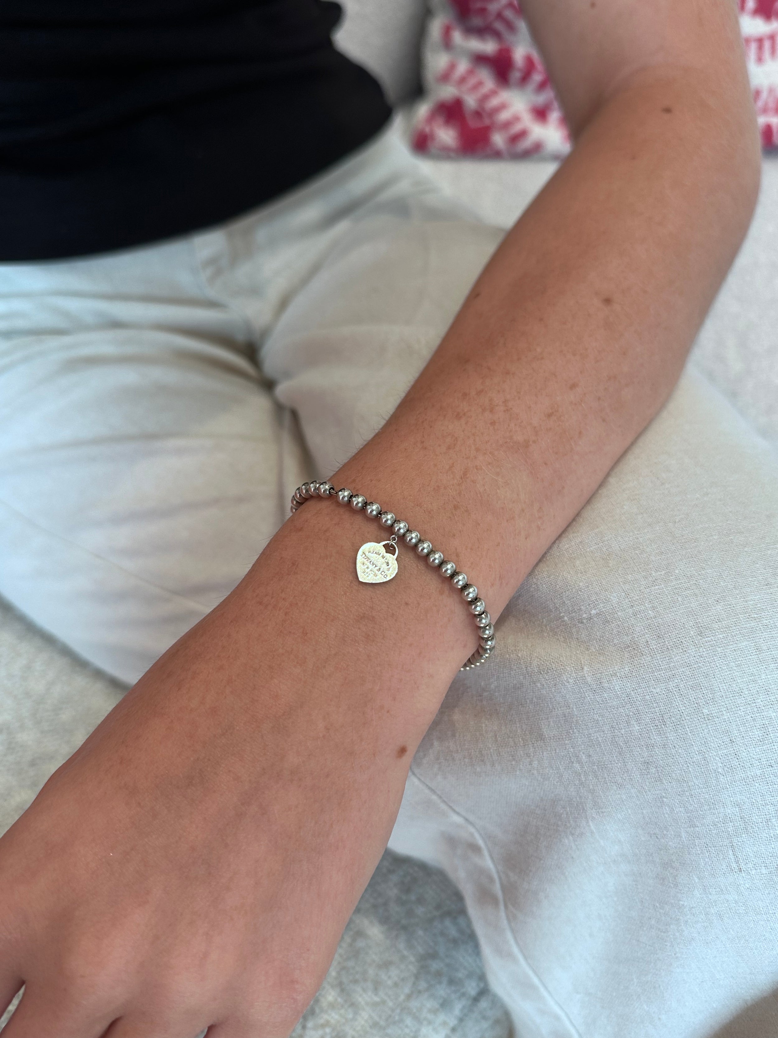 TIFFANY & CO. "Return to Tiffany" Silver Pearl Bracelet