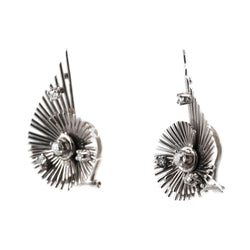 White Gold and Diamond Clip-On Earrings