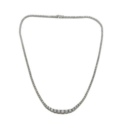 "Rivière" Necklace in White Gold and Diamonds
