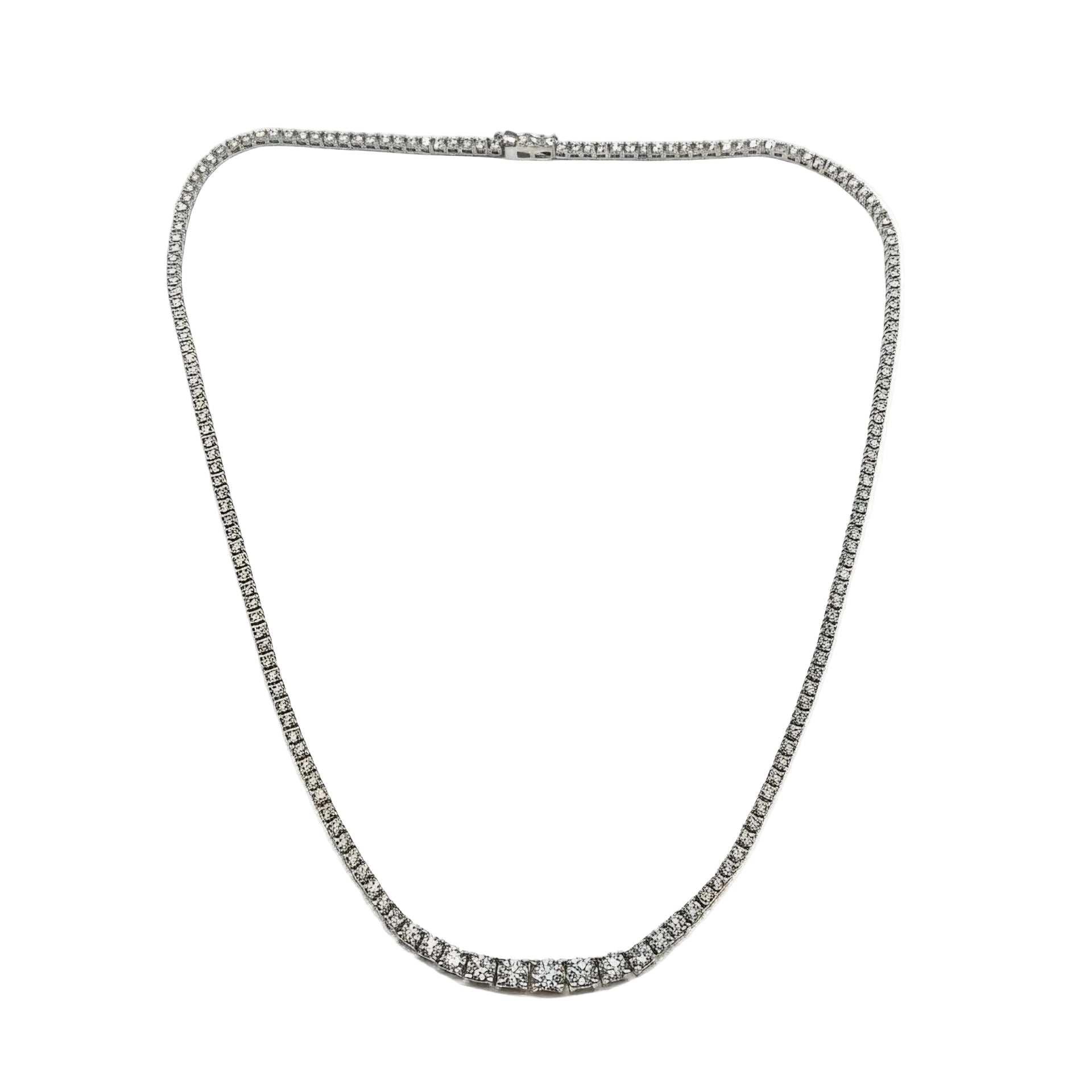 "Rivière" Necklace in White Gold and Diamonds