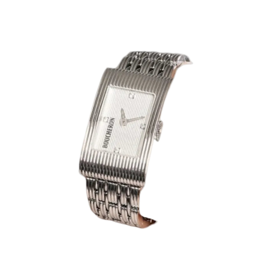 BOUCHERON "Reflet" Watch in Steel and Diamonds