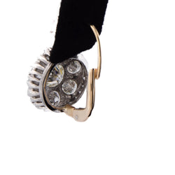 Platinum and Diamond Lever-back Earrings