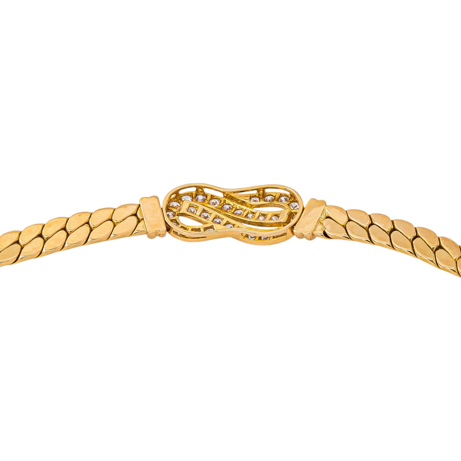 Yellow Gold Diamond Necklace