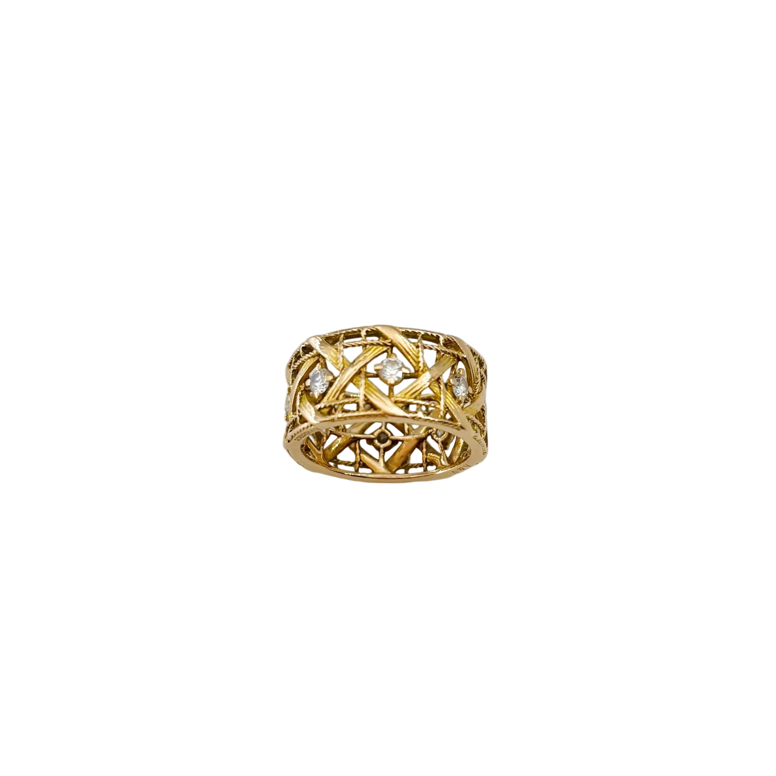DIOR "My Dior" GM Ring in yellow gold and diamonds