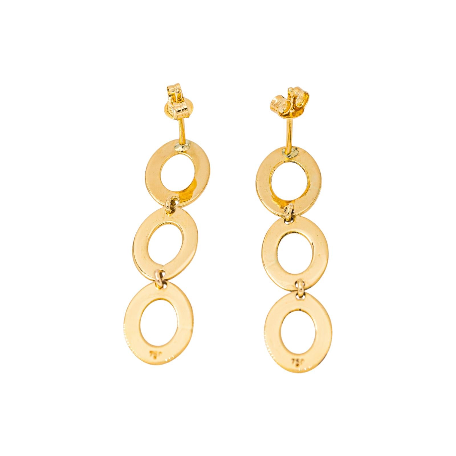 Yellow gold earrings