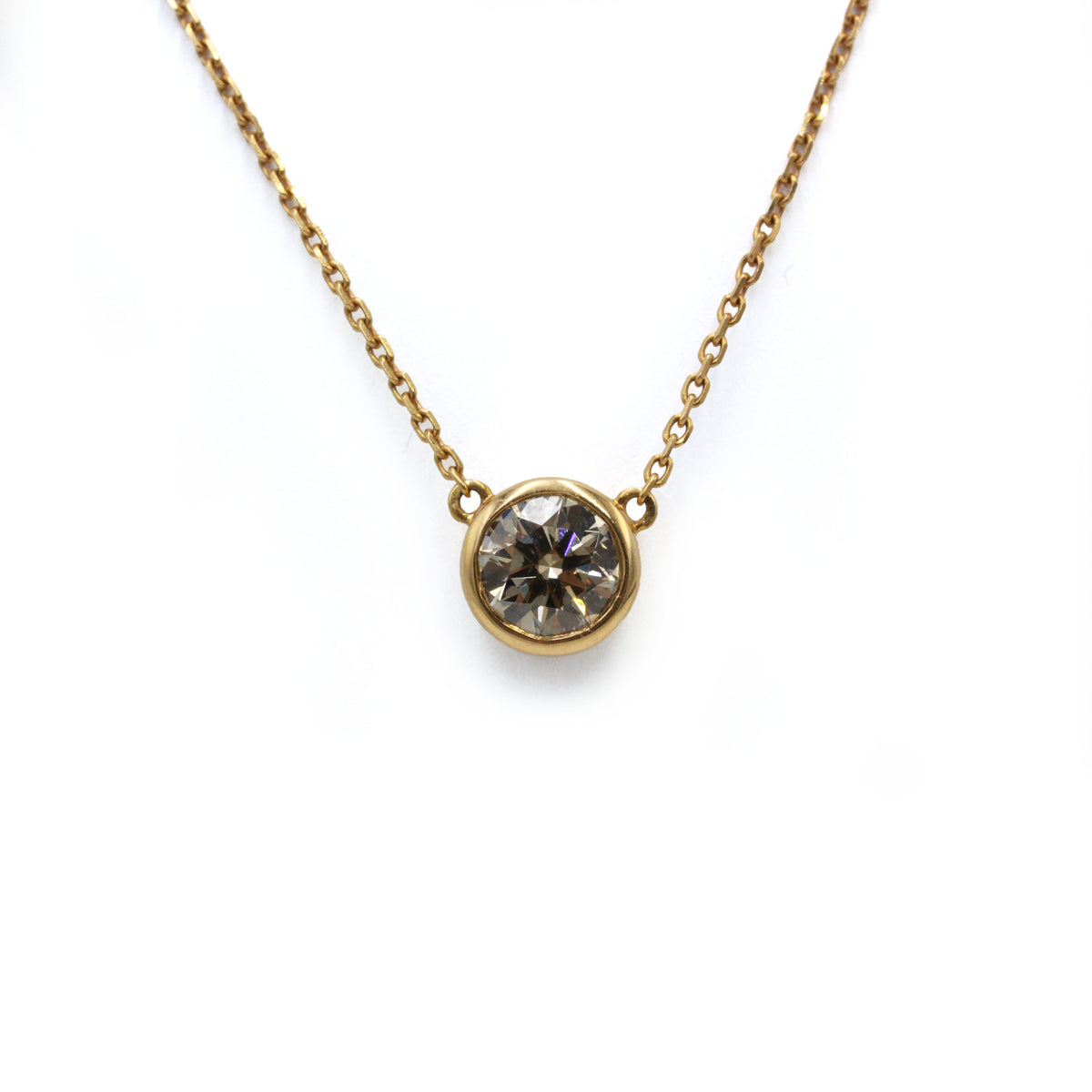 Collier Pendentif en or rose et diamant