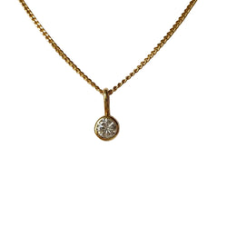 Collier Pendentif en or jaune et diamant