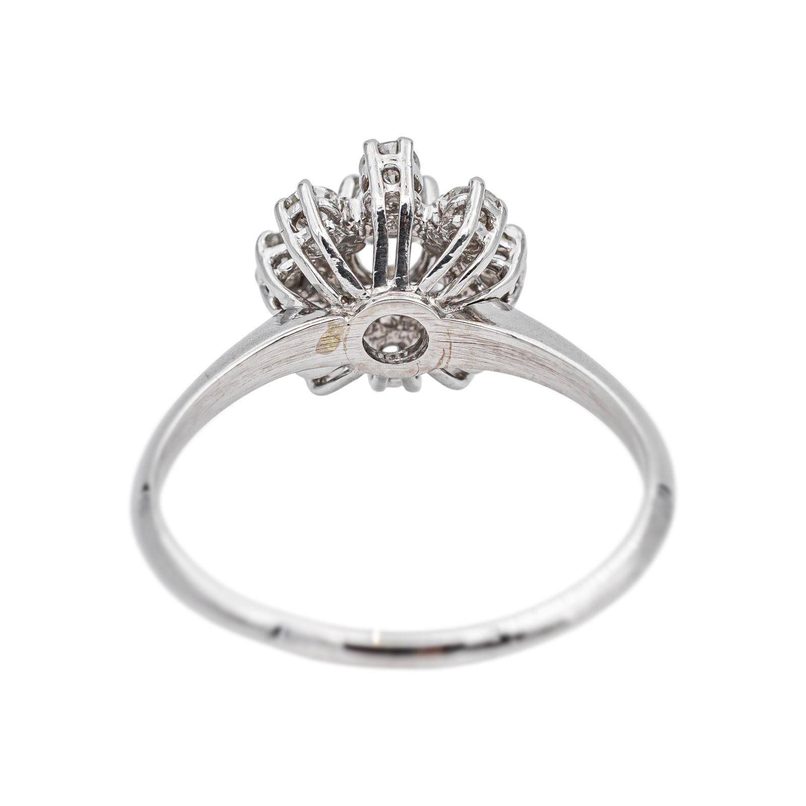 Bague Marguerite Or blanc Diamant