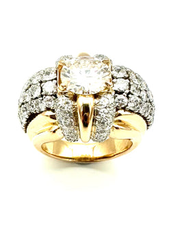 Gold, Platinum, and Diamond Ring