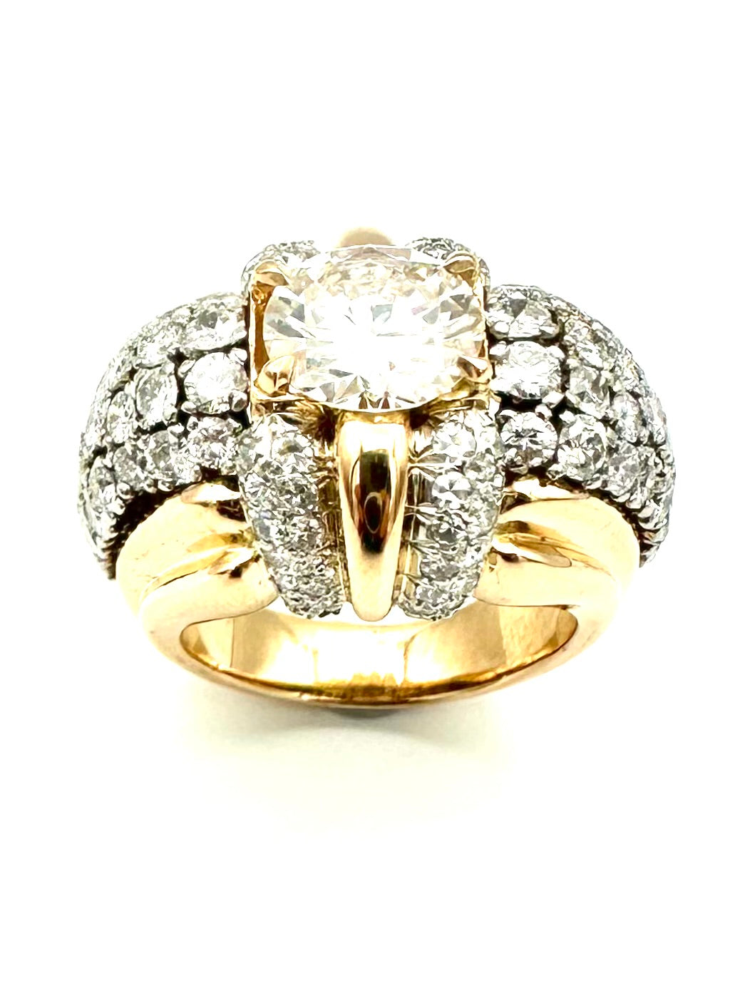 Gold, Platinum, and Diamond Ring