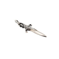 DAVID YURMAN "Waves Dagger" pendant in silver and diamonds
