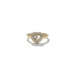 Bague CHOPARD Happy Diamond Coeur en or jaune et diamants