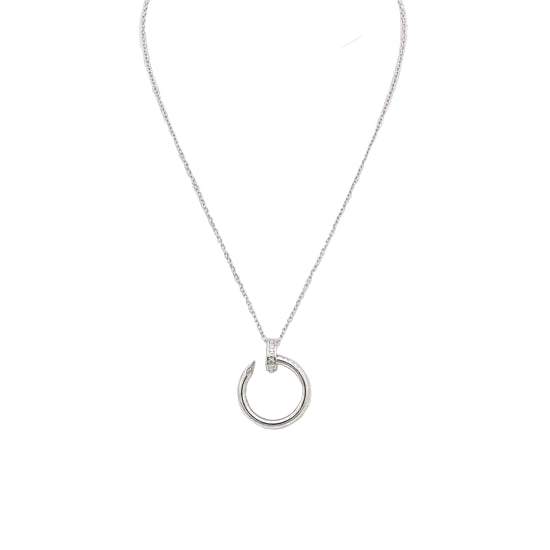 CARTIER "Just un Clou" Pendant Necklace in white gold and diamonds