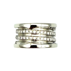 BULGARI "B.Zero1" Band Ring in white gold and diamonds