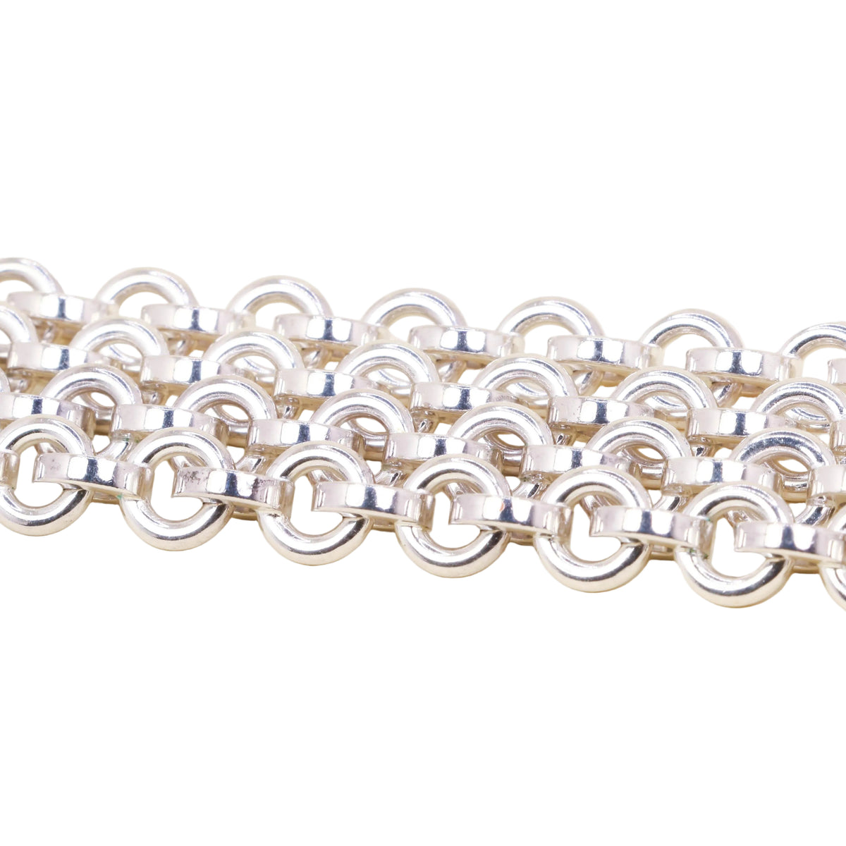 HERMÈS "Voltige" Long Necklace in Silver