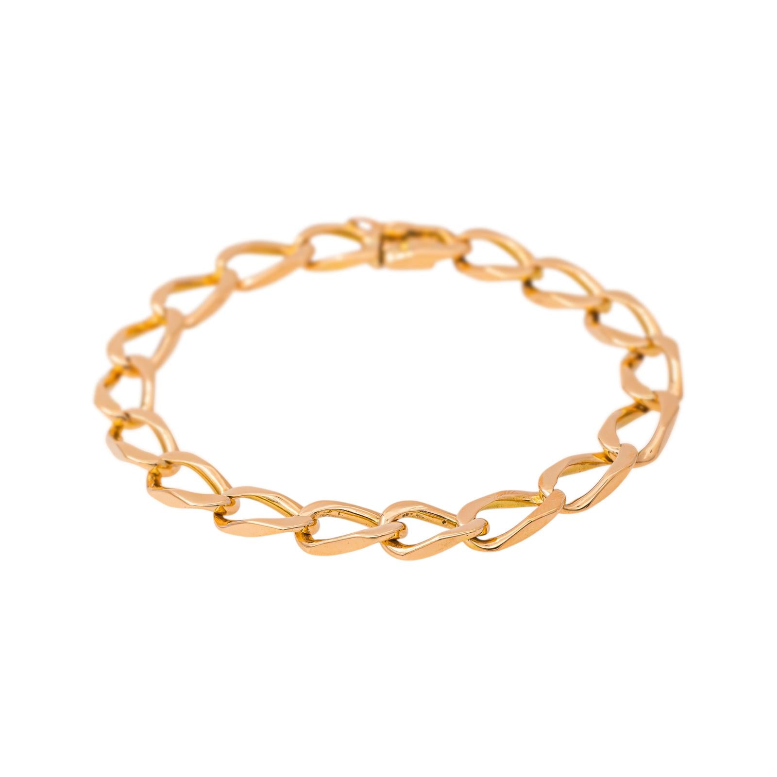 Bracelet Maille Gourmette Or rose