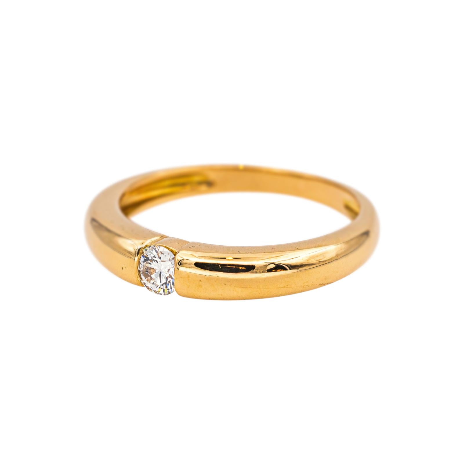 Bague  Solitaire Or jaune  Diamant