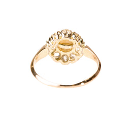 Marguerite Ring in Rose Gold, Pearl, and Diamonds