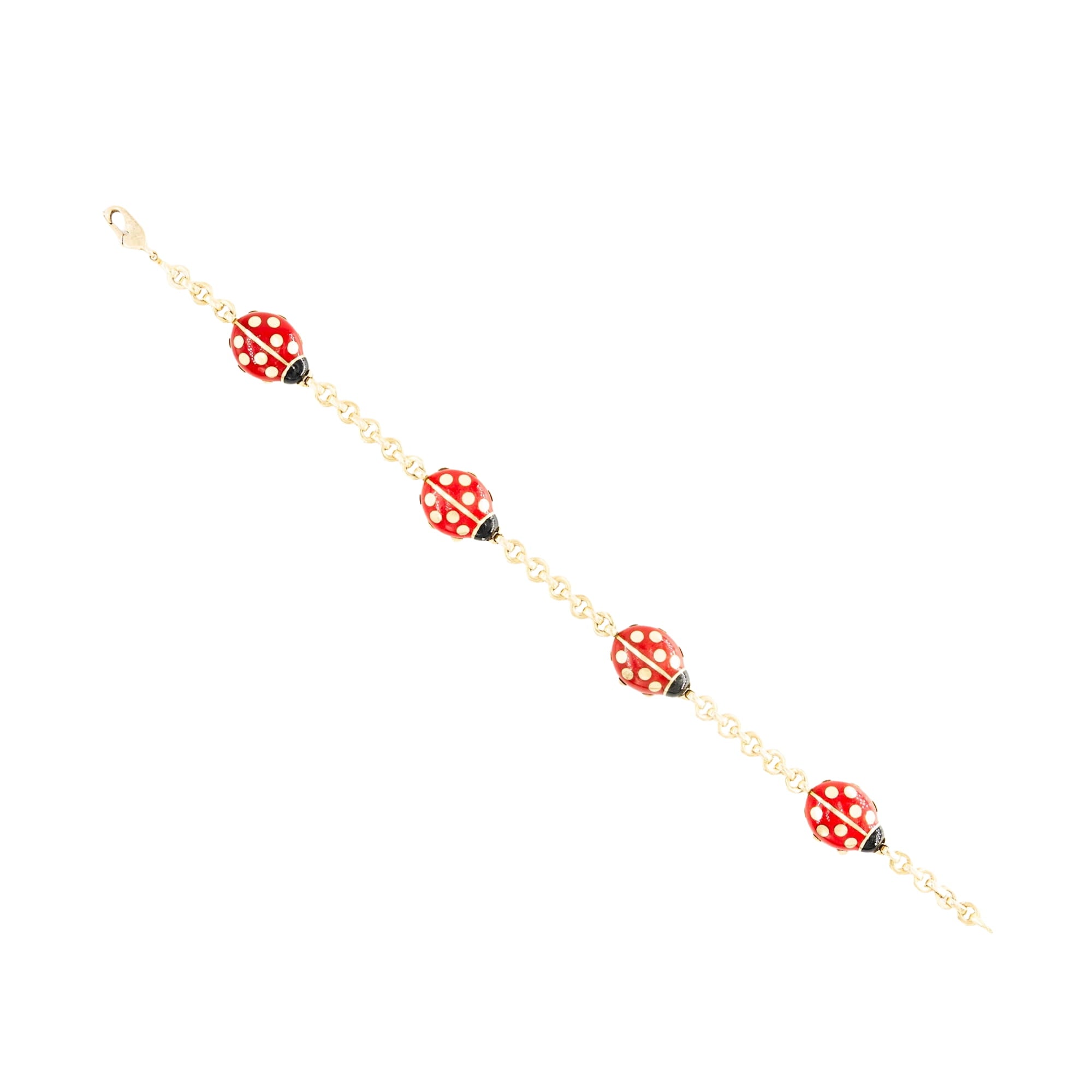 CARTIER "Ladybugs" bracelet in yellow gold and Enamel