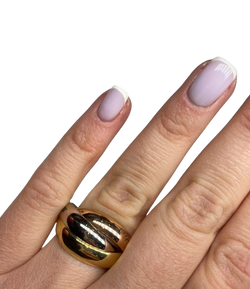CARTIER "Trinity" GM Wedding Band in white gold, yellow gold, and rose gold