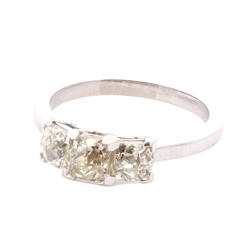Platinum Ring with Three Diamonds