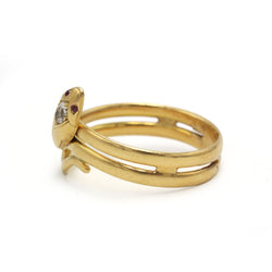 Bague en or jaune et diamant