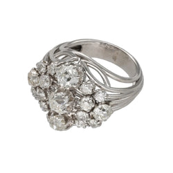 Platinum and Diamond Dome Ring
