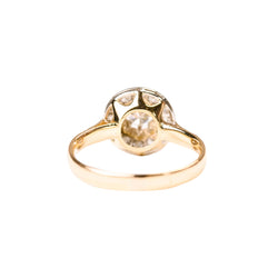 Entourage Ring in yellow gold, Platinum, and Diamonds