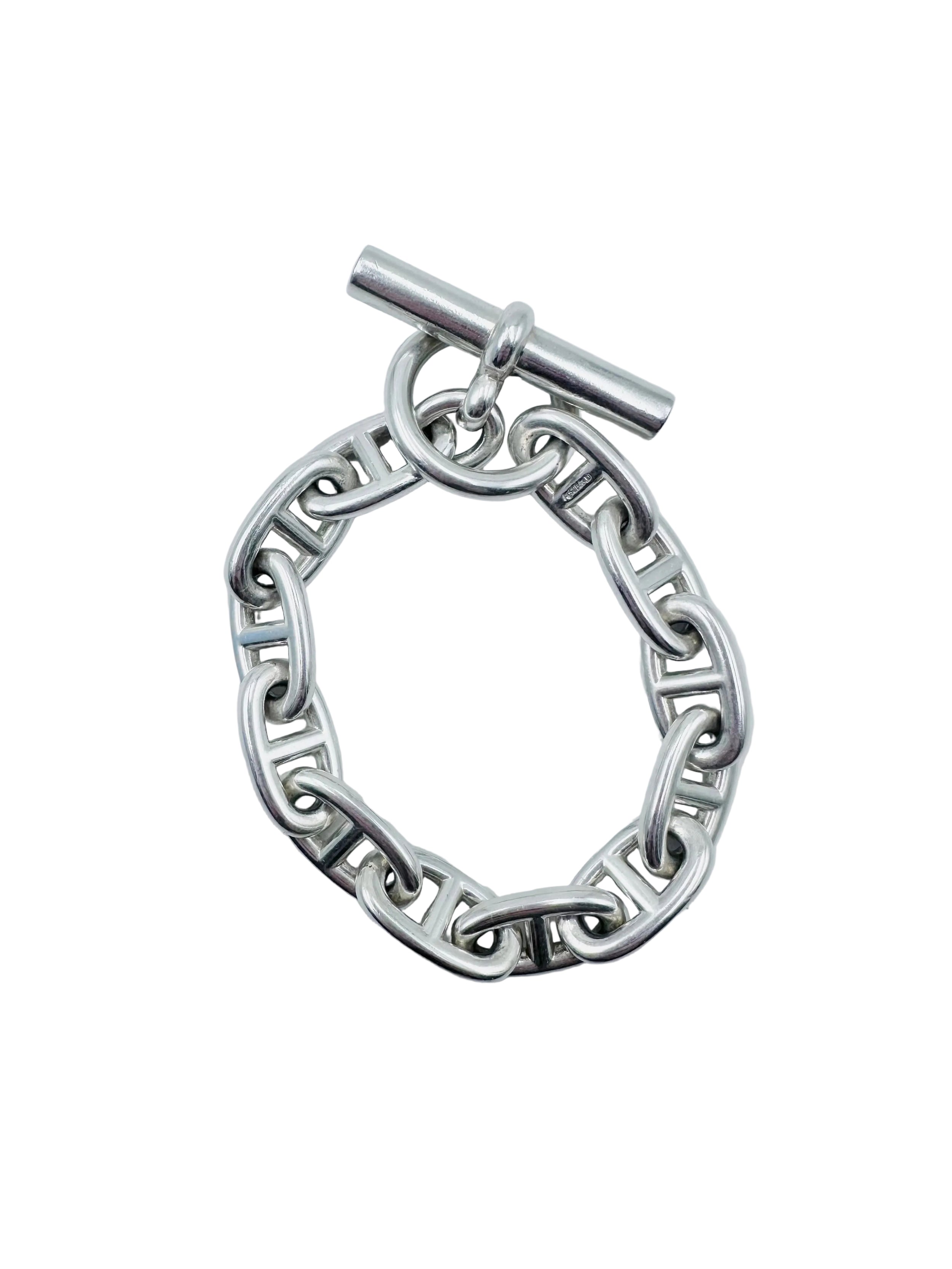 Bracelet HERMÈS Chaîne d'ancre en argent