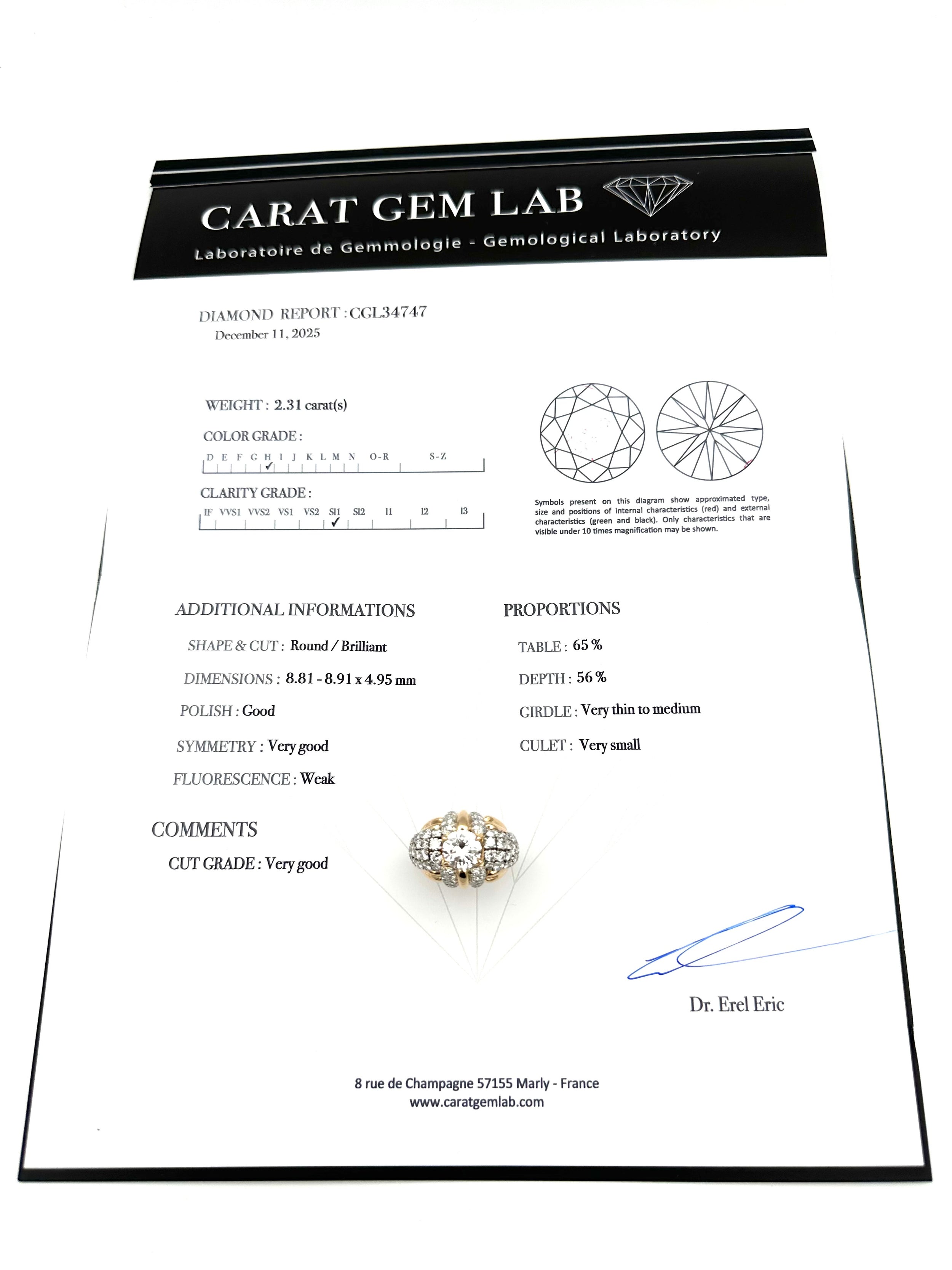 Gold, Platinum, and Diamond Ring