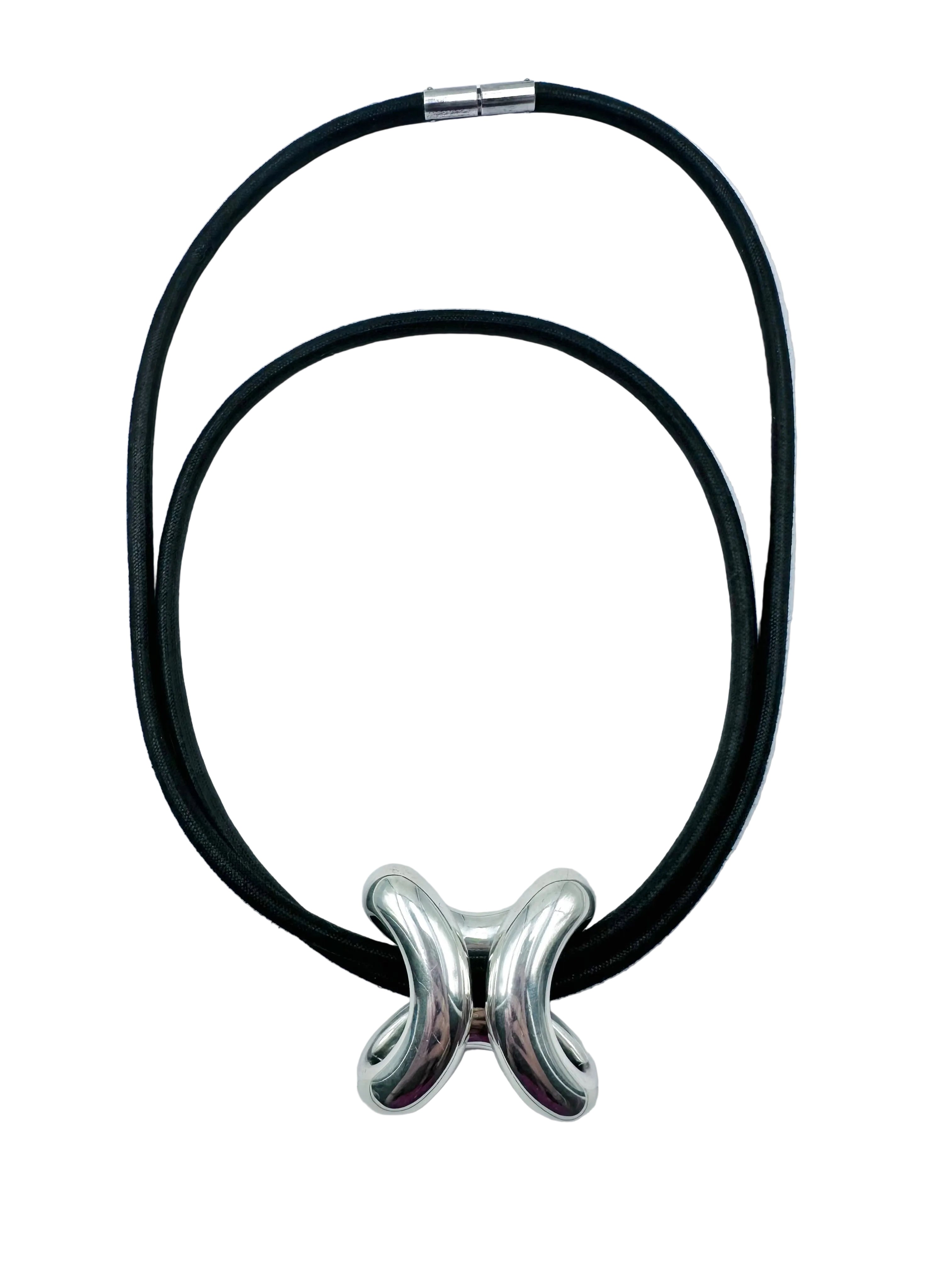 Necklace Pendant HERMÈS "Lima" in Silver