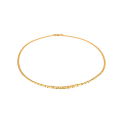 Yellow Gold Bean-Shaped Link Necklace