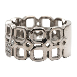 White Gold and Diamond Band Ring