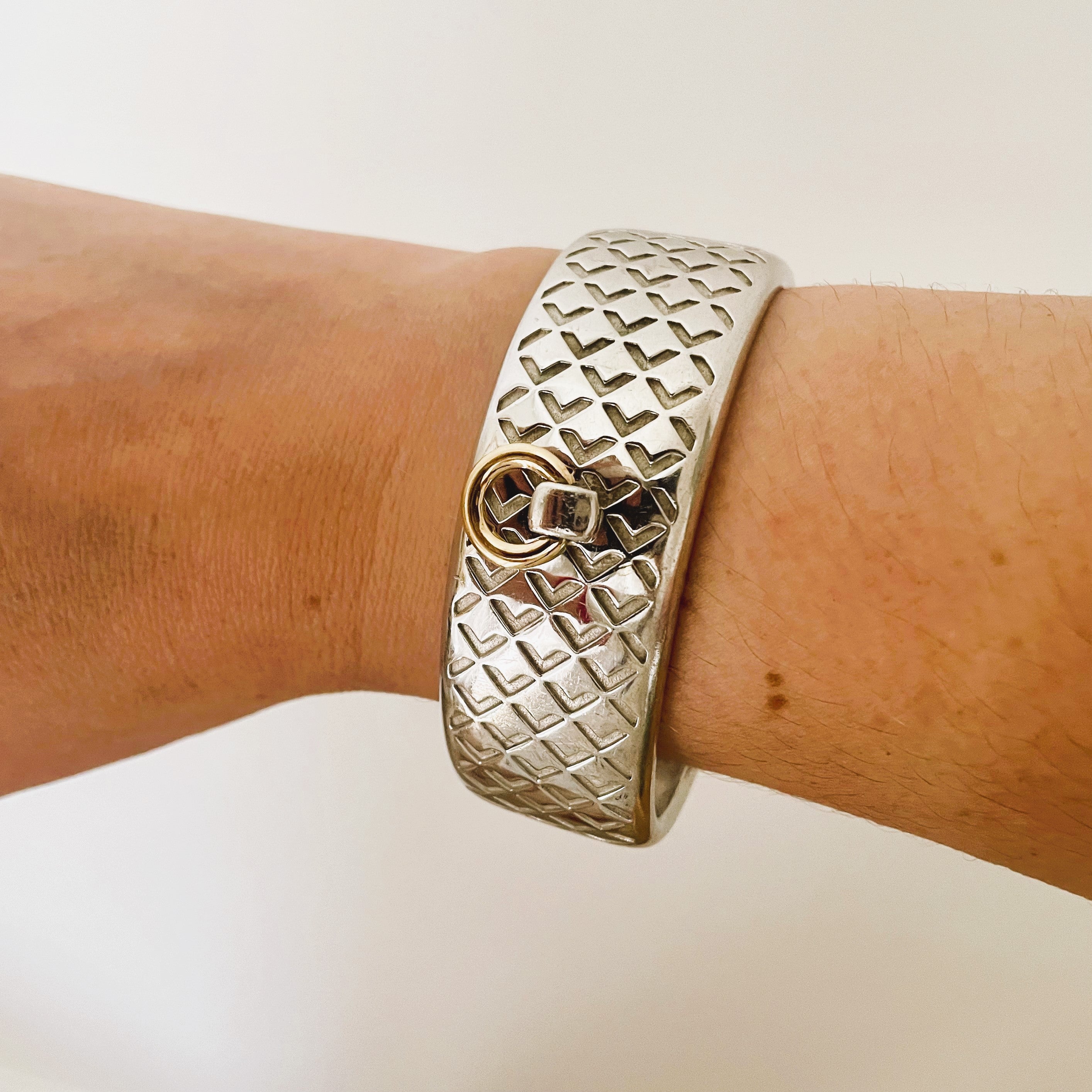 MAUBOUSSIN "Salomé" Cuff bracelet in Yellow gold and Silver