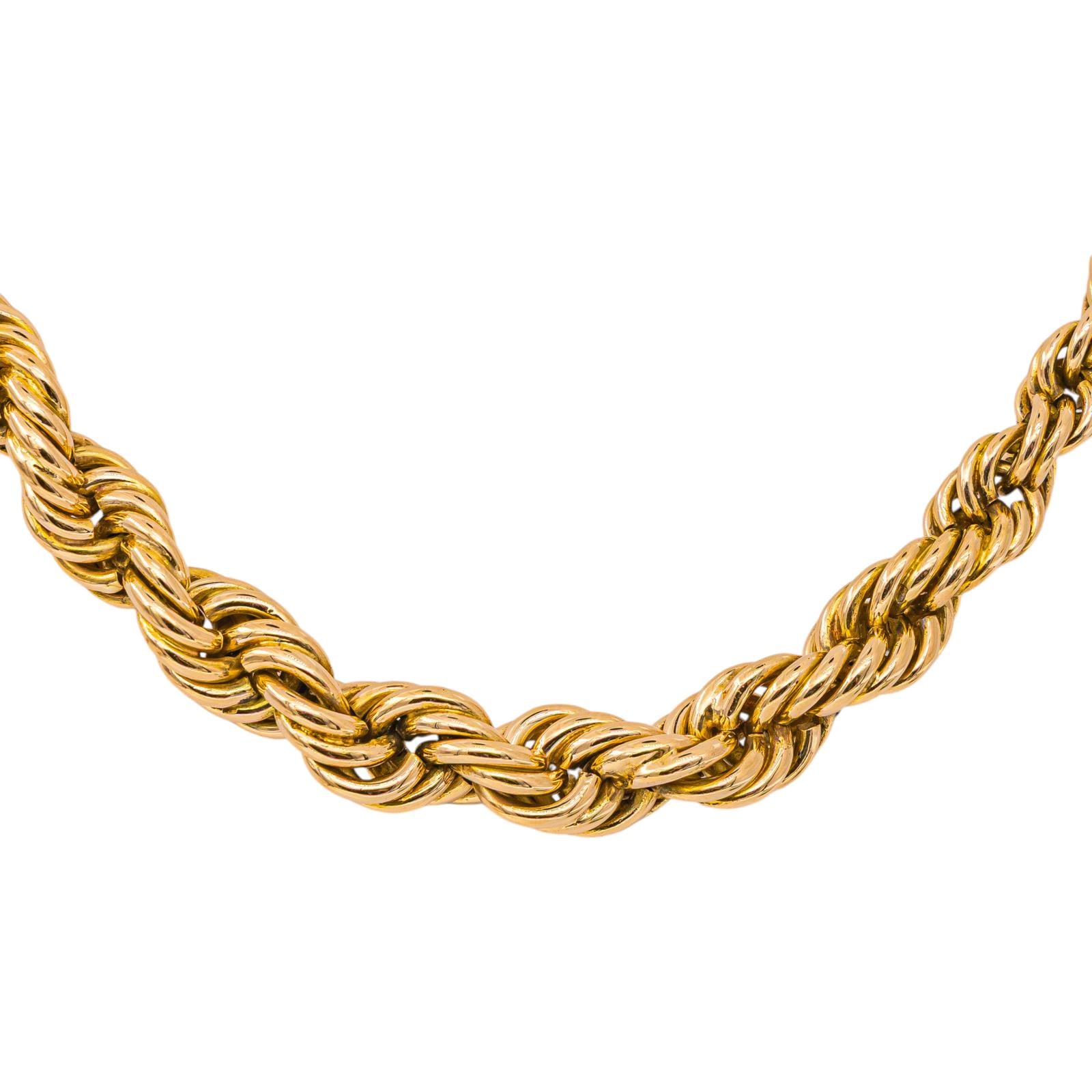 Rose Gold Rope-Link Necklace