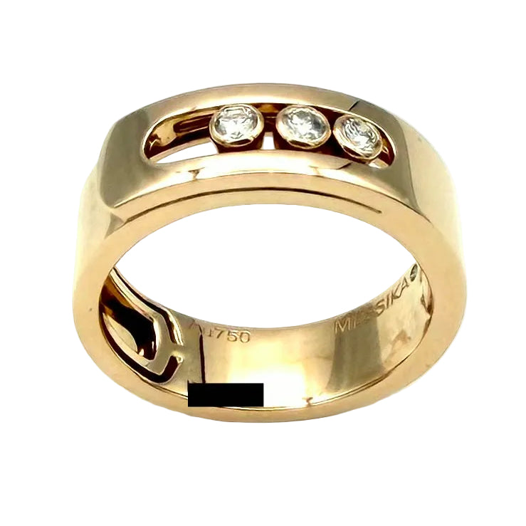 MESSIKA "Move Noa" PM Band Ring in rose gold and diamonds