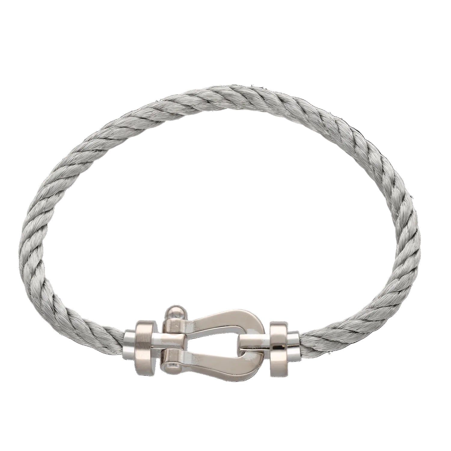 FRED "Force 10" GM Bracelet in White gold and Steel