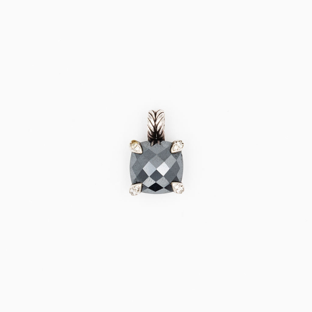 DAVID YURMAN pendant in silver, hematite and diamond