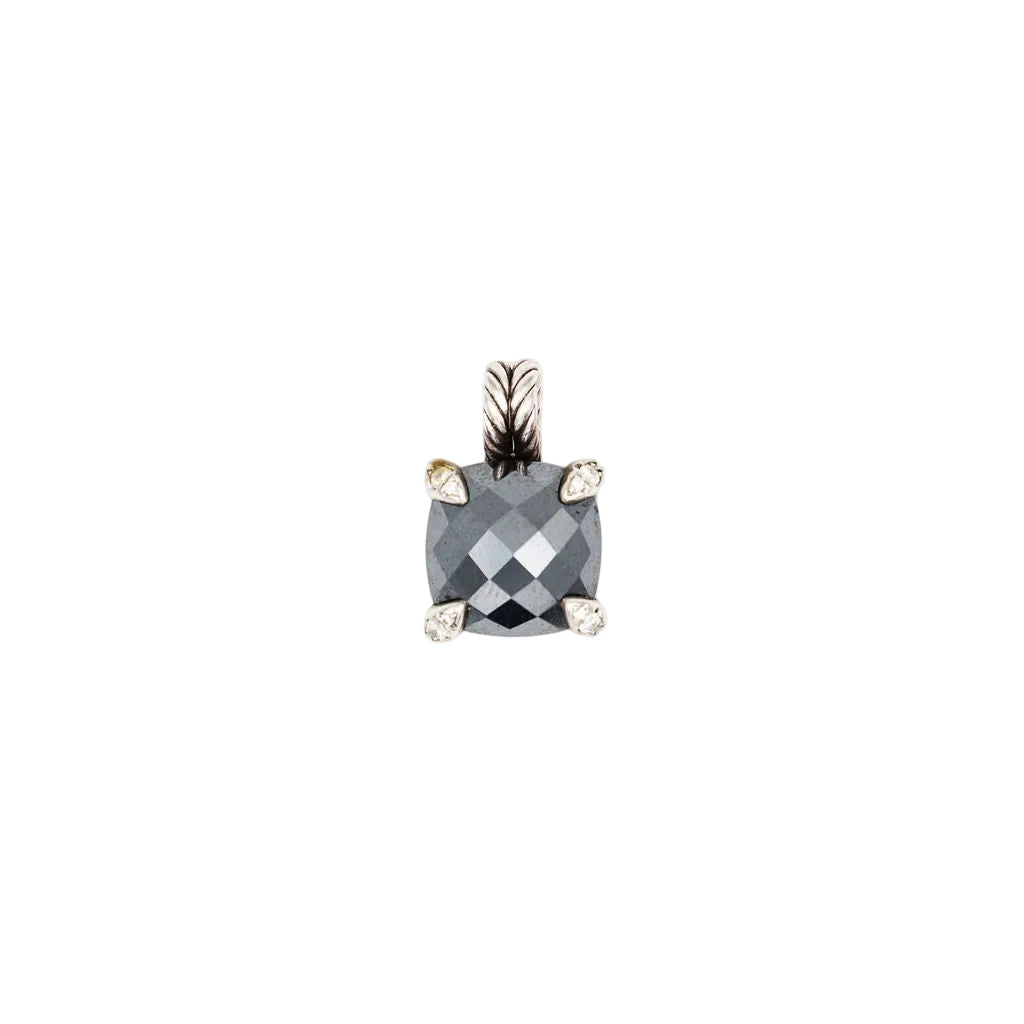 DAVID YURMAN pendant in silver, hematite, and diamond