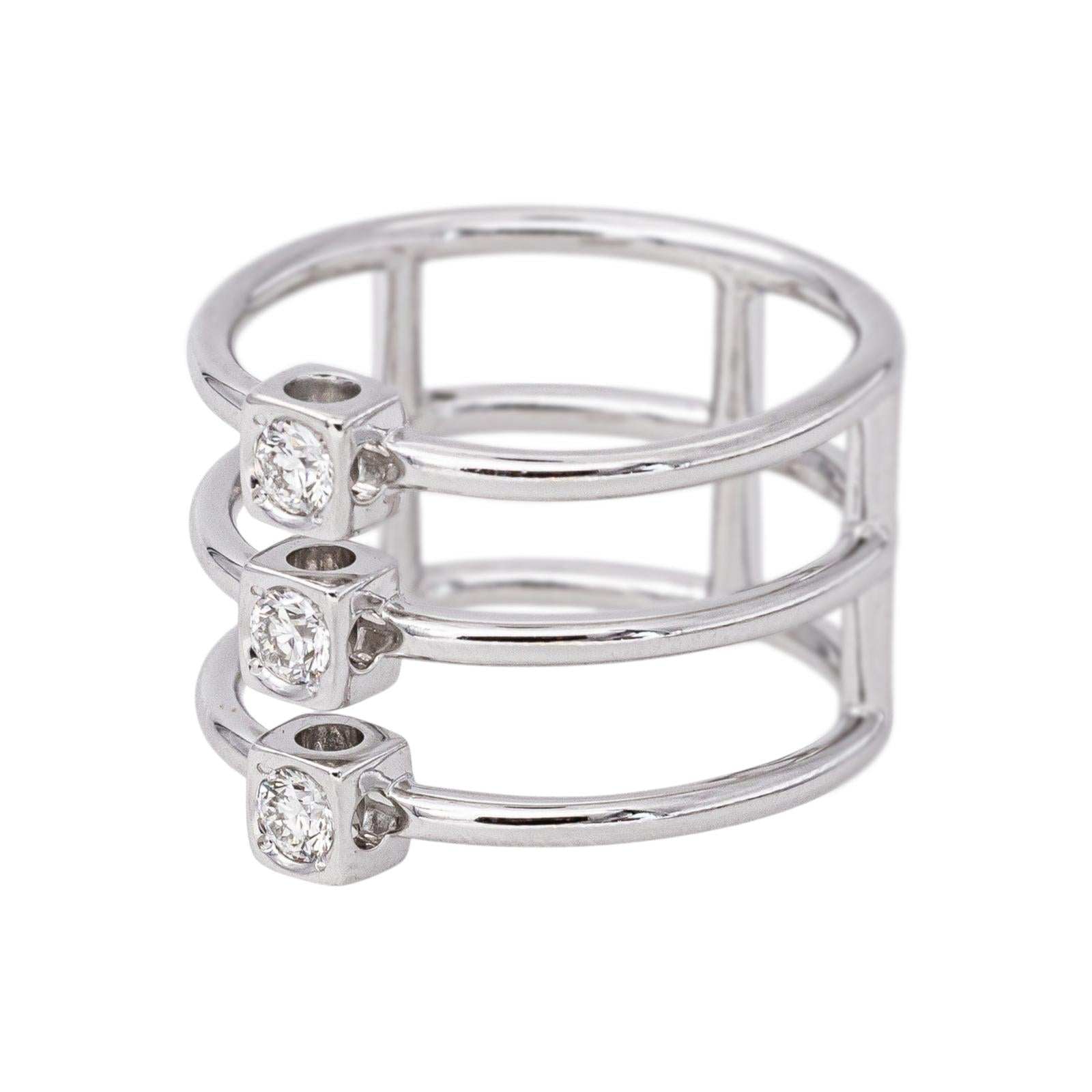 Dinh Van Ring "The Cube" White gold Diamond