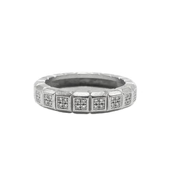 CHOPARD "Ice Cube" Wedding Band in White Gold and Diamonds