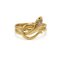 Bague en or jaune et diamant