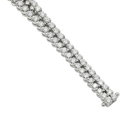 Flexible White Gold and Diamond Bracelet