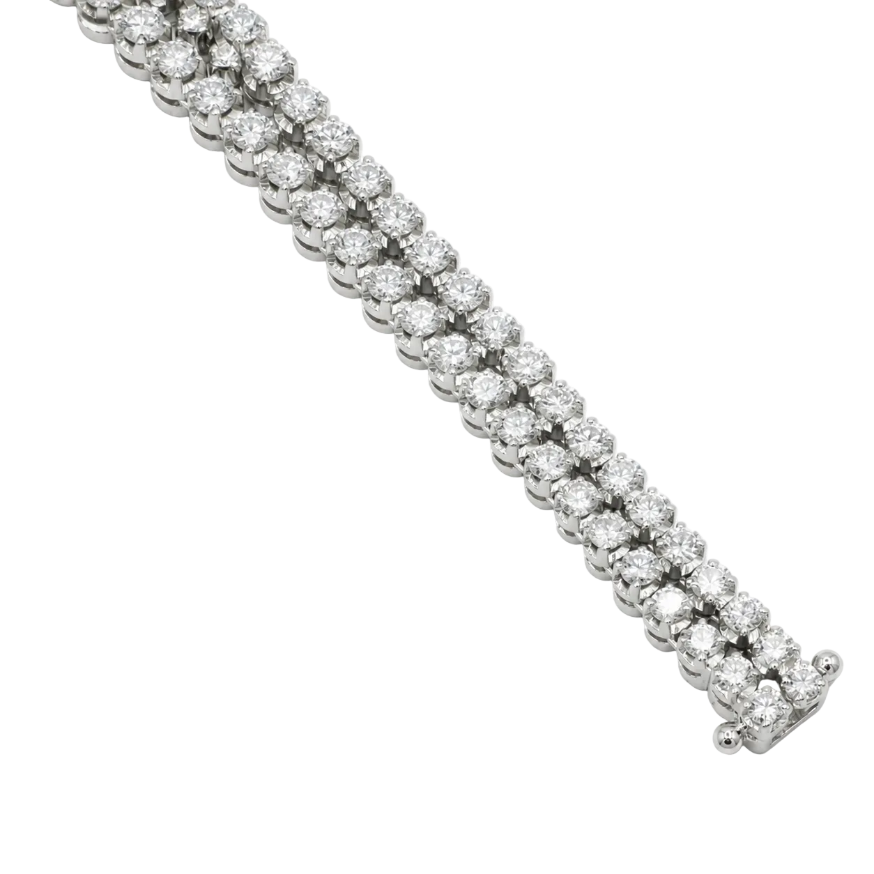 Flexible White Gold and Diamond Bracelet