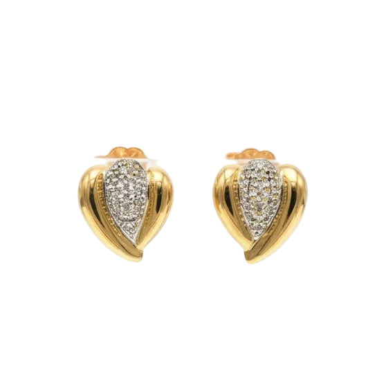 Earrings in White Gold, Yellow Gold, and Diamonds